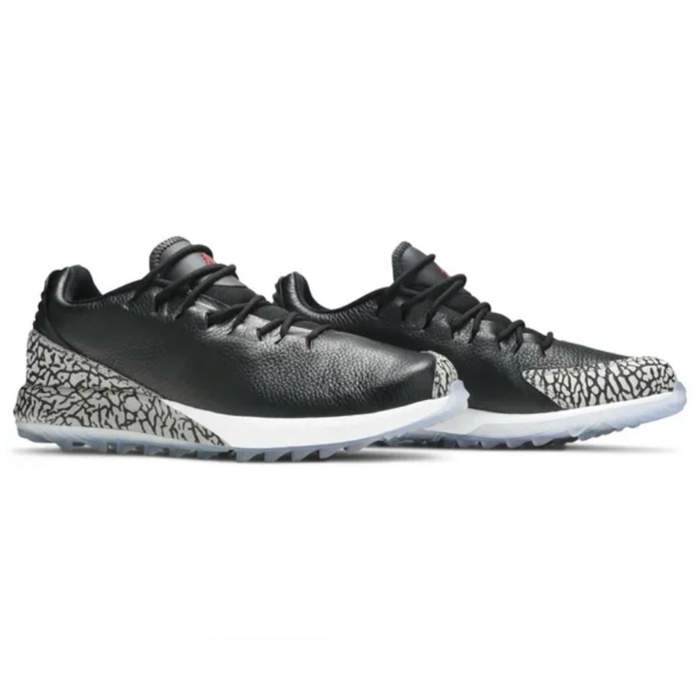 Mens Air Jordan ADG Cement 3 Black Golf Shoes Size 9 Like NEW